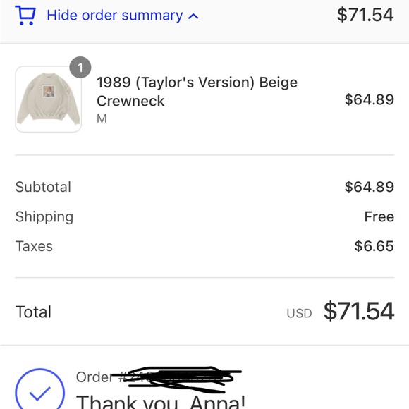 Taylor Swift 1989 (TV) Official Merch Beige Seagulls Sweatshirt. - Picture 5 of 5
